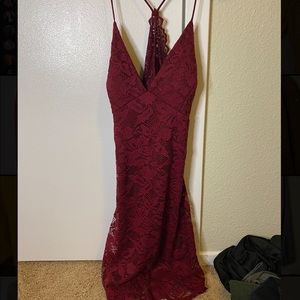 Maroon short dress